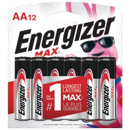 ENERGIZER Max AA Alkaline Batteries 12 pk Carded E91BW12EM
